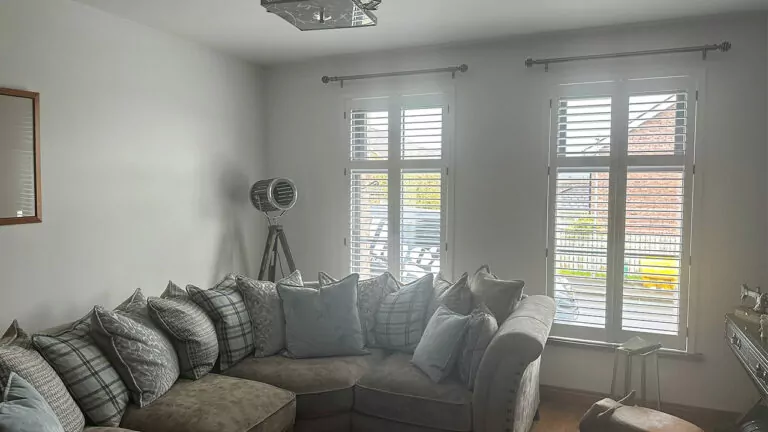 white shutters modern new build home northern ireland