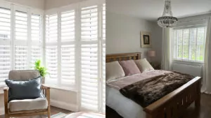 Comparison of white plantation shutters and white wooden venetian blinds in homes in northern ireland