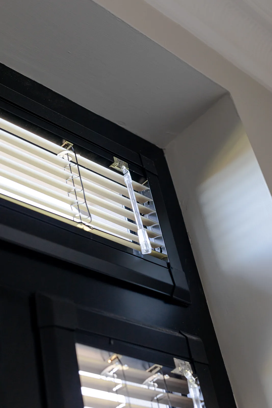 Perfect Fit framed blind fitted directly to glazed window panels