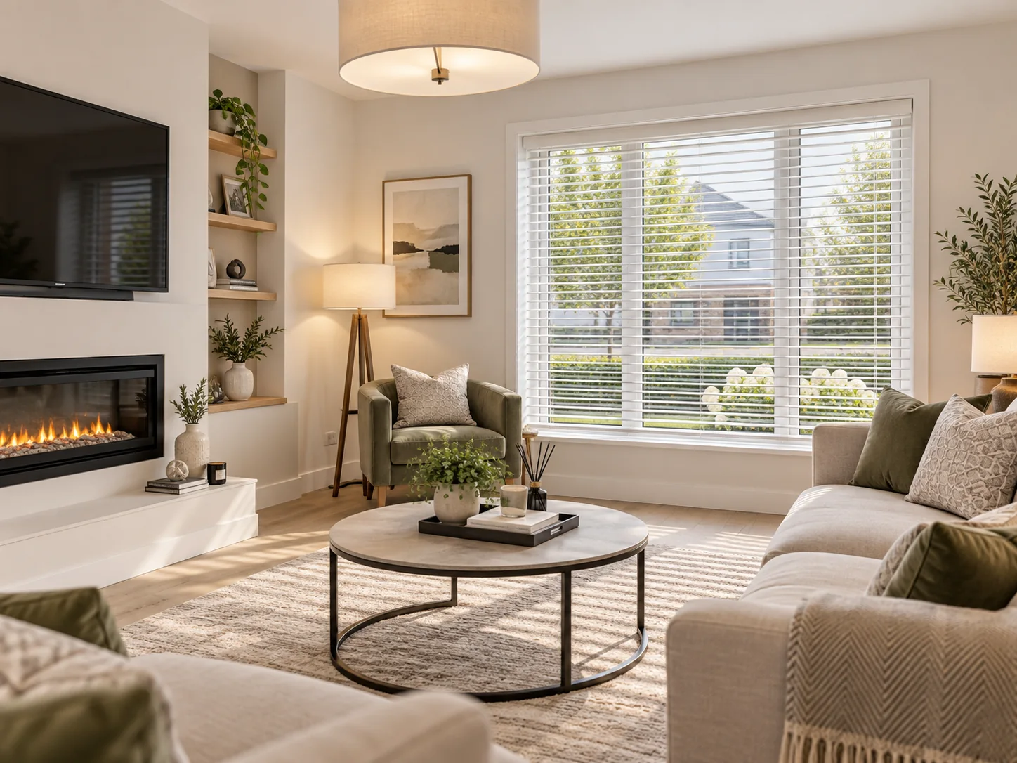 Ballynamoney View Lurgan Blinds in a modern living room