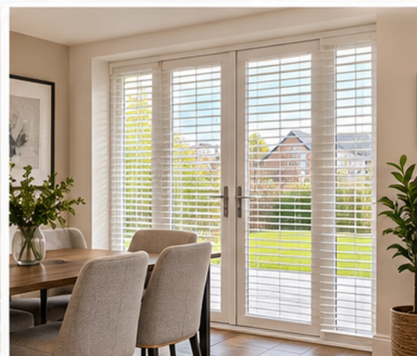 Beverley Garden Village Newtownards blinds for glazed garden doors