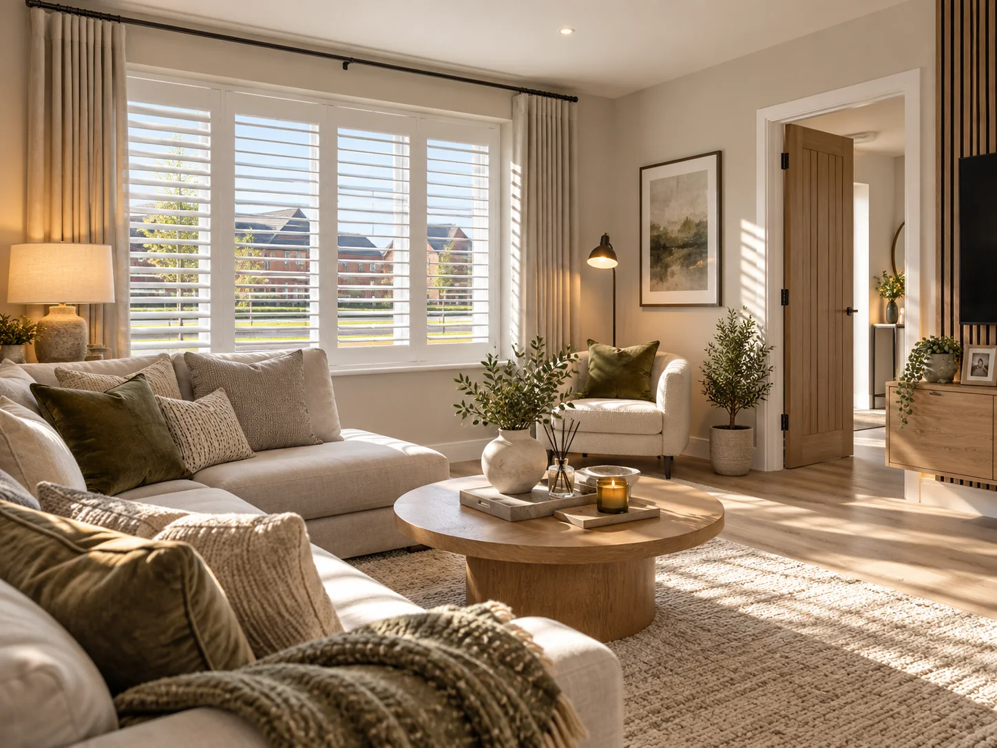 Carrickvale Lurgan Blinds and plantation shutters in a living room