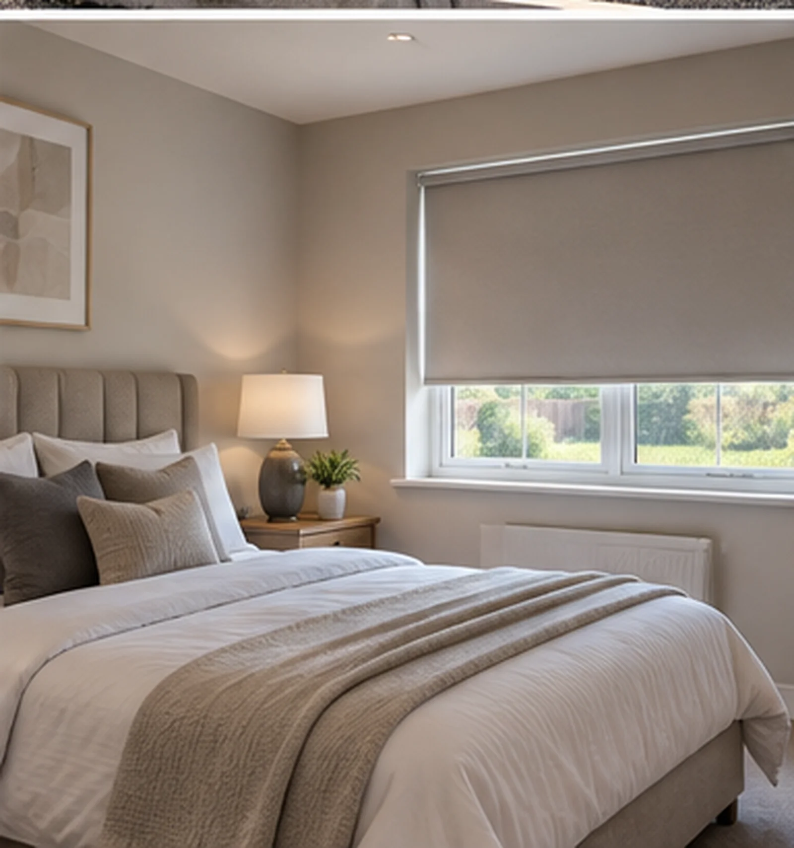 Castletown Brae Fintona bedroom blinds with blackout fabric