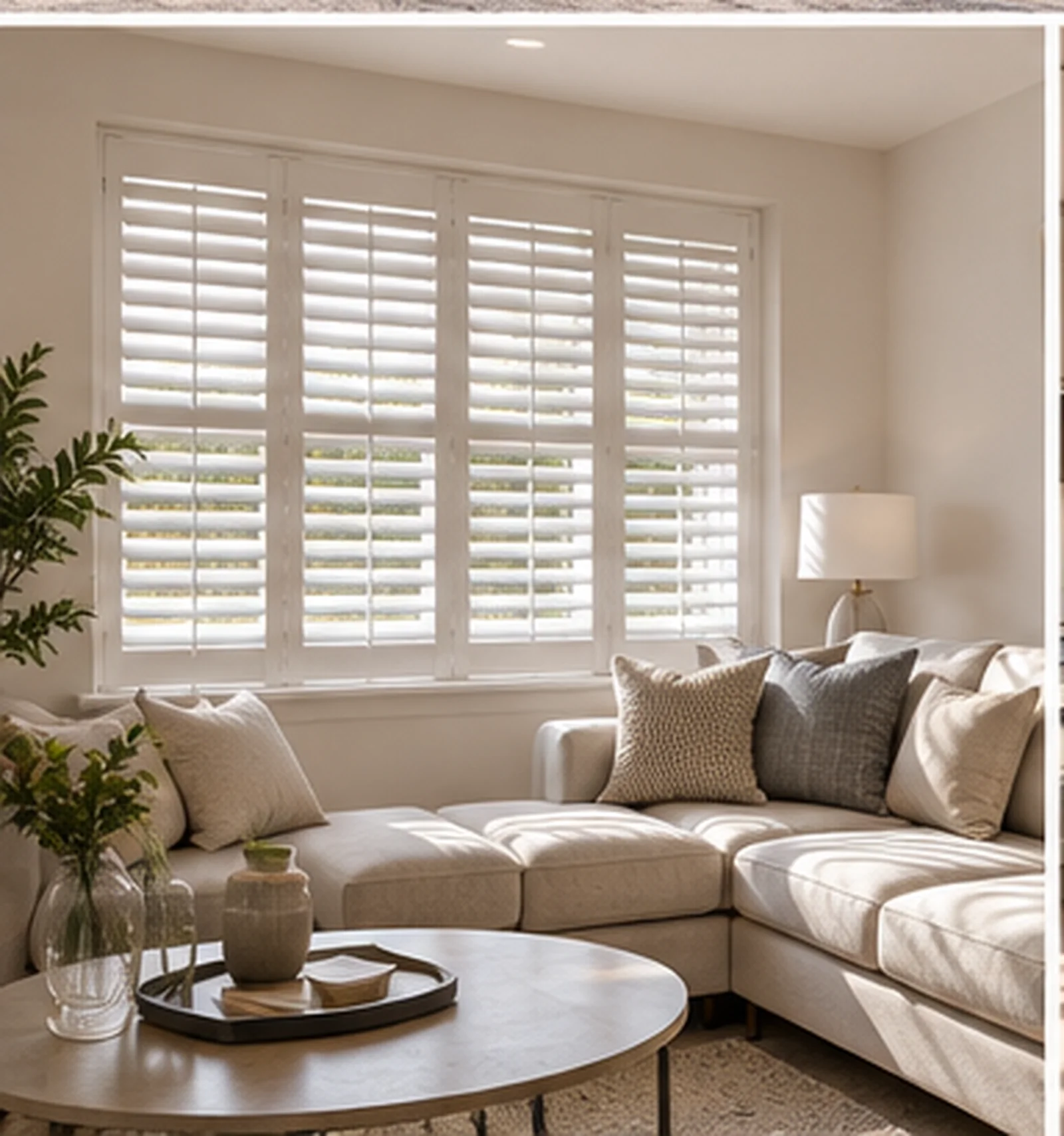 Castletown Brae Fintona Blinds and plantation shutters in a living room