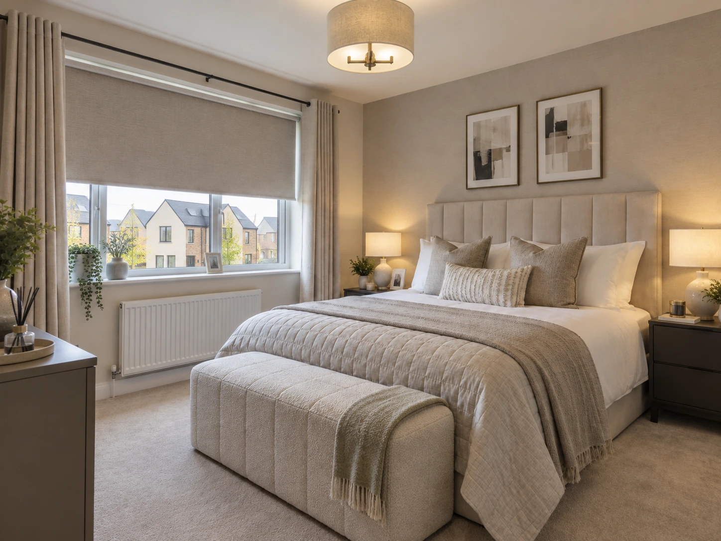 Clarebane Ballyclare blinds and shutters – blackout roller blind fitted in a Clarebane bedroom