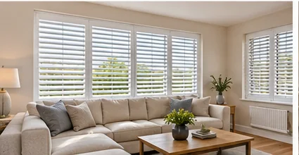 Edenbrook Grove Banbridge Blinds in a bright family living room
