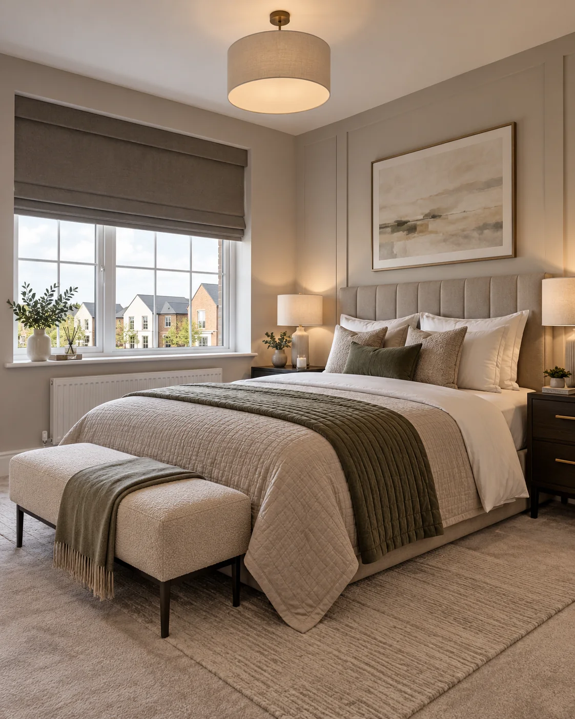 South Lake Park Craigavon bedroom blinds in a new-build bedroom